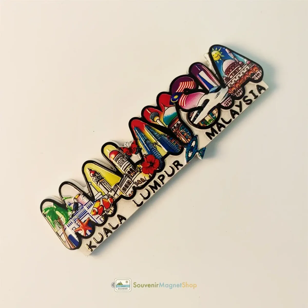 Left side view of Malaysia Kuala Lumpur Landmarks Fridge Magnet