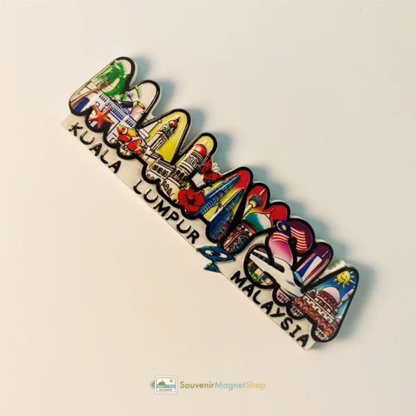 Right side view of Malaysia Kuala Lumpur Landmarks Fridge Magnet