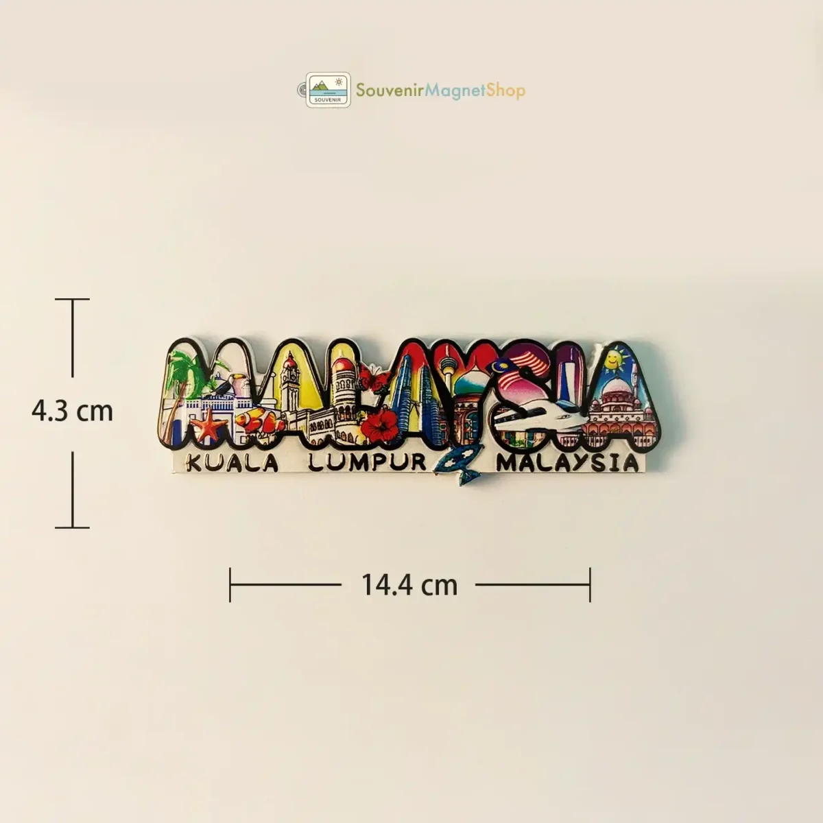 Size view of Malaysia Kuala Lumpur Landmarks Fridge Magnet