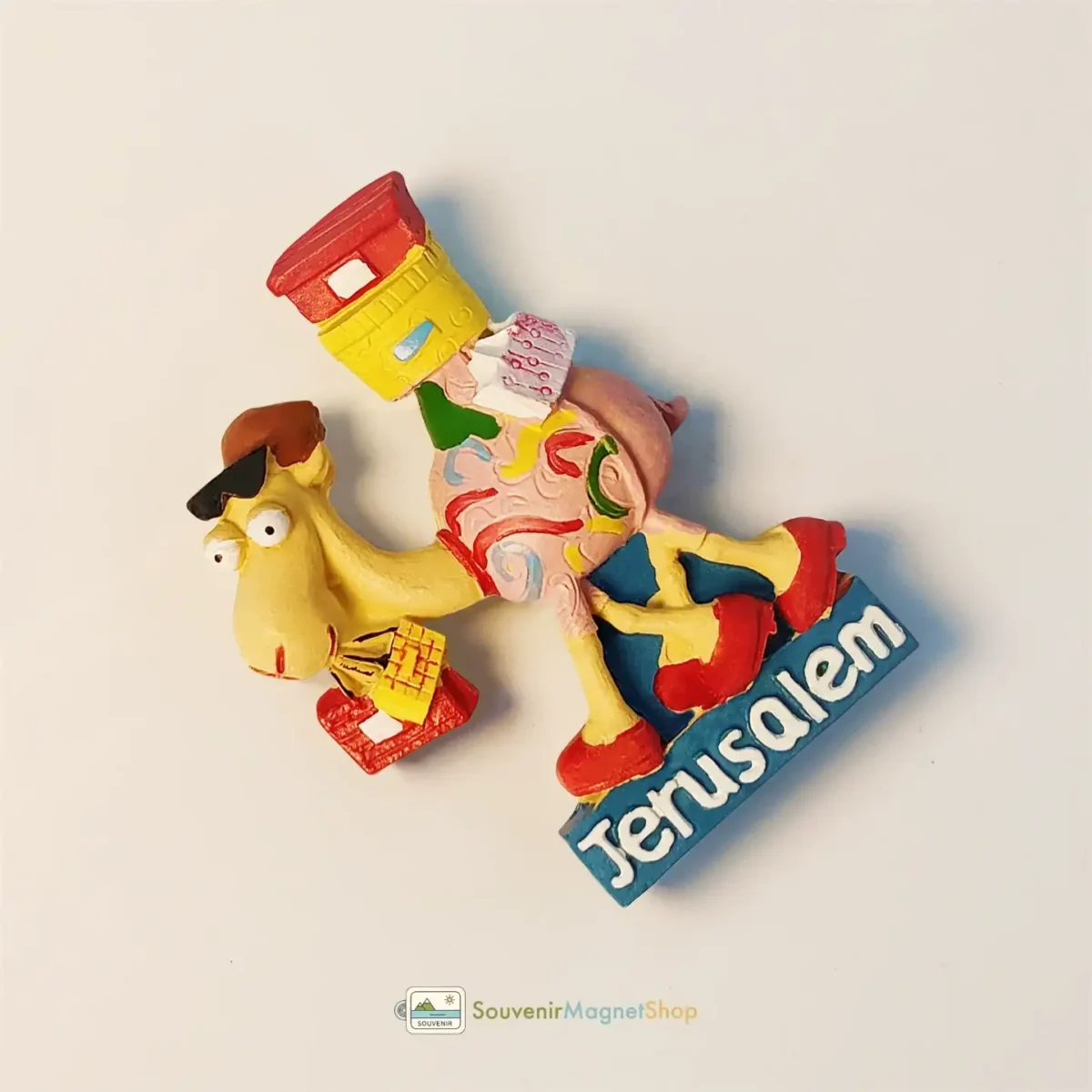 Palestine Jerusalem creative camel fridge magnet left side view