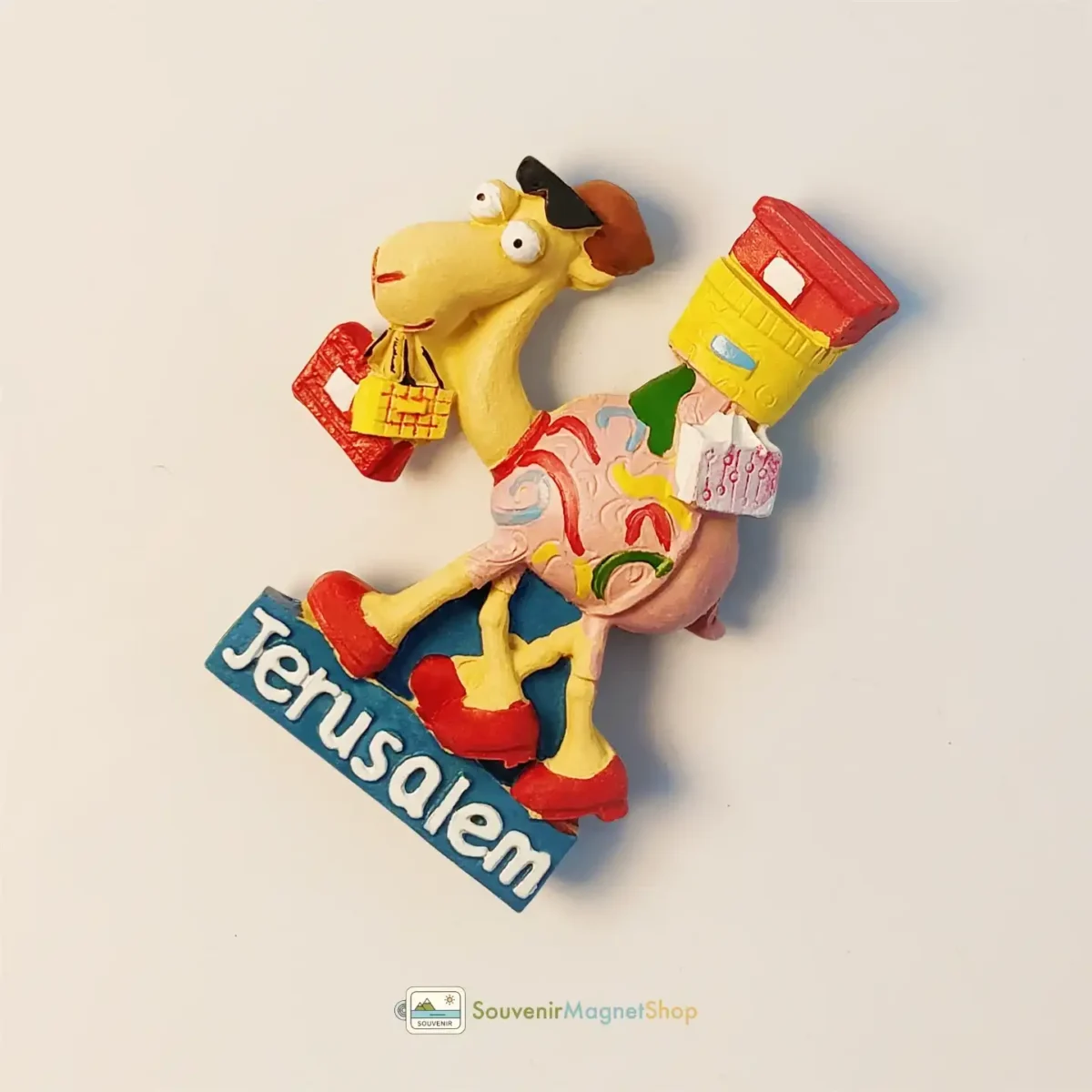 Palestine Jerusalem creative camel fridge magnet right side view