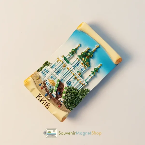 Ukraine Kyiv St. Andrew's Church fridge magnet right side view