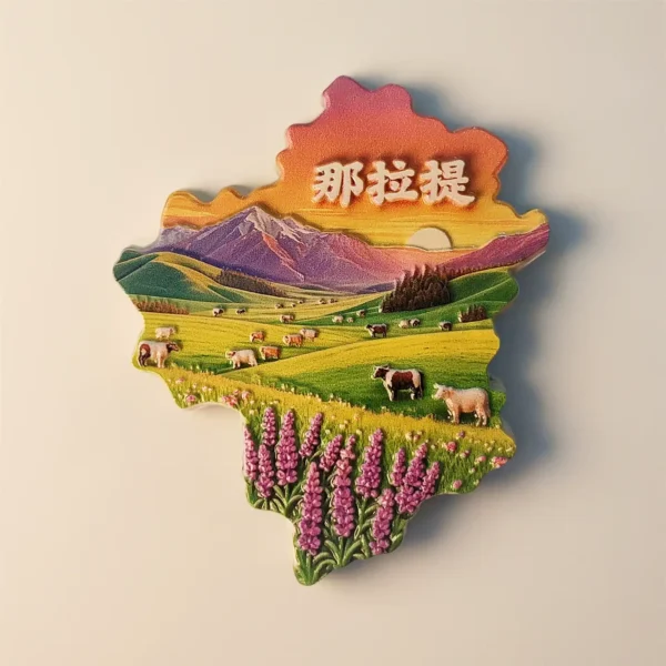 Xinjiang Nalati Mountain Scenery Fridge Magnet front view