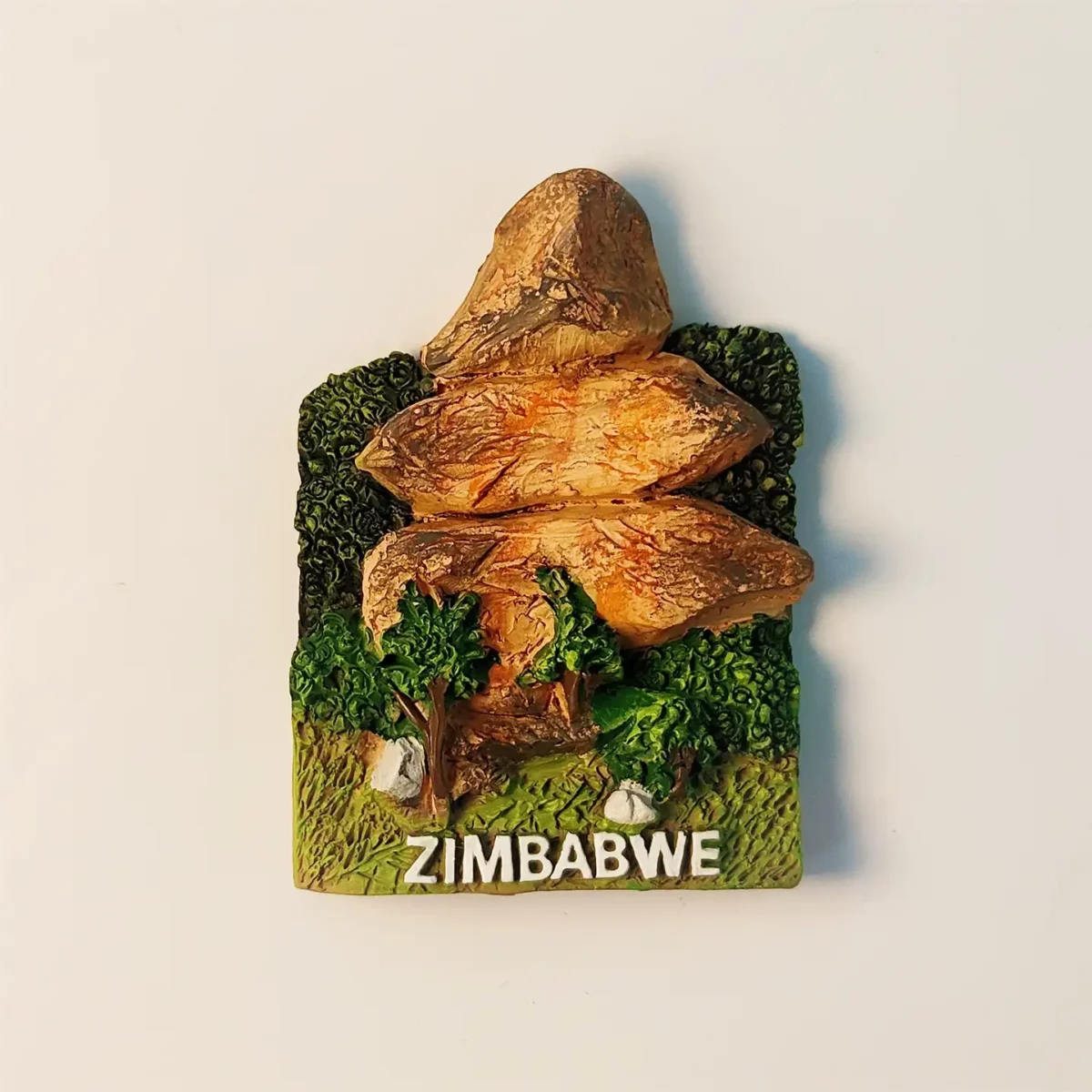 Front view of Zimbabwe Balancing Rocks fridge magnet