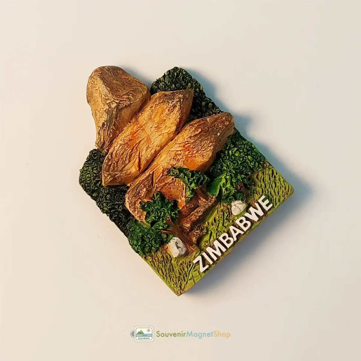 Left side view of Zimbabwe Balancing Rocks fridge magnet