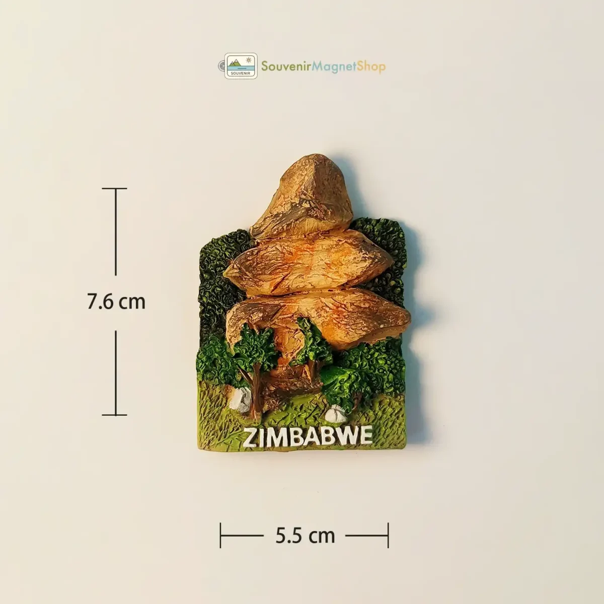 Size view of Zimbabwe Balancing Rocks fridge magnet