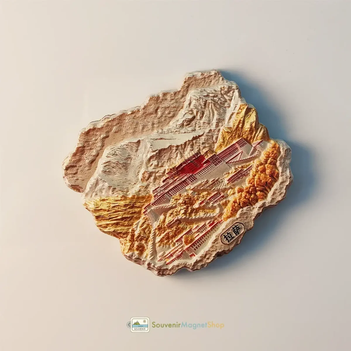 China Lhasa Potala Palace fridge magnet left view.