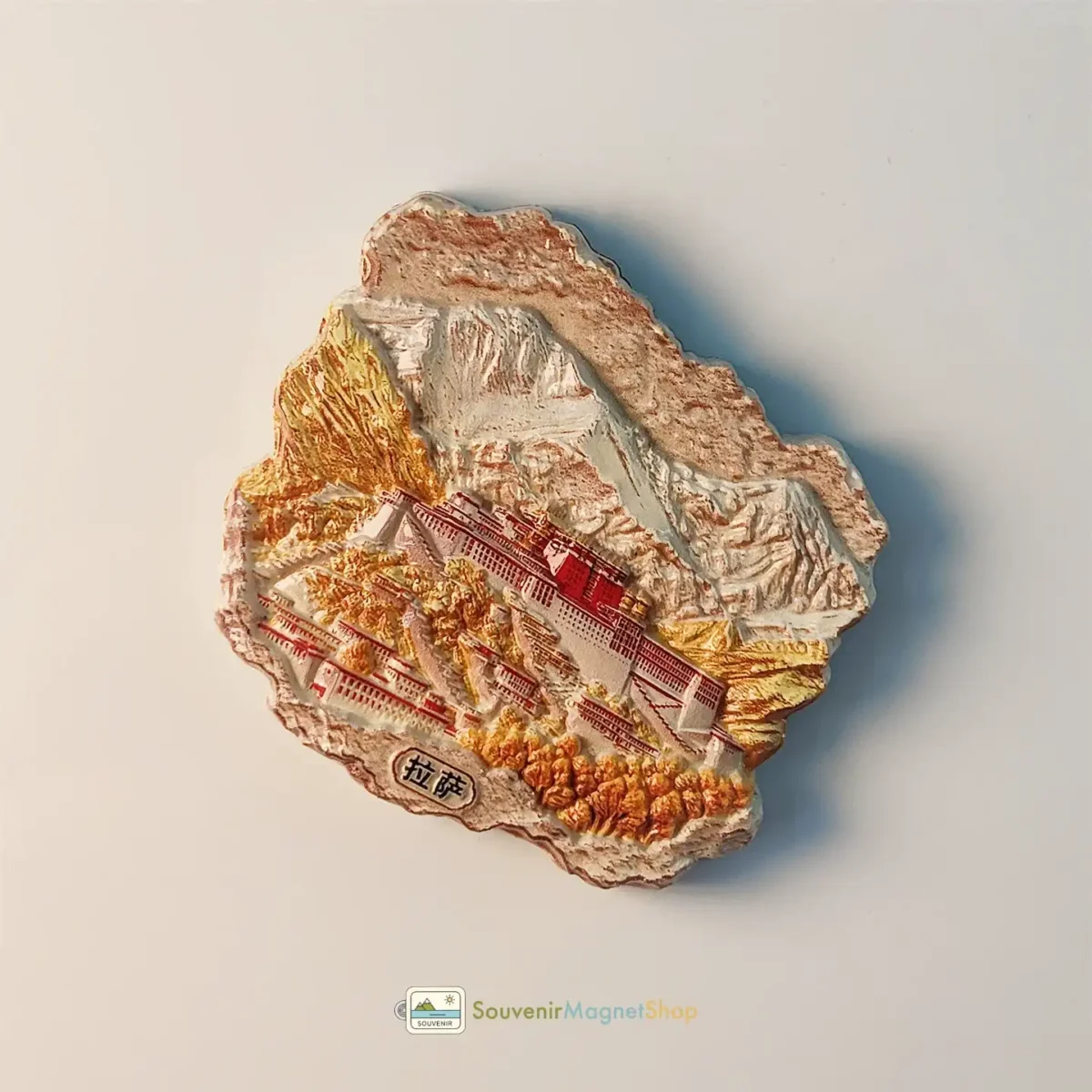 China Lhasa Potala Palace fridge magnet right view.