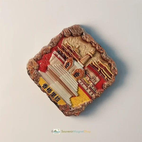 China Yunnan Shangri-La Monastery fridge magnet right view.