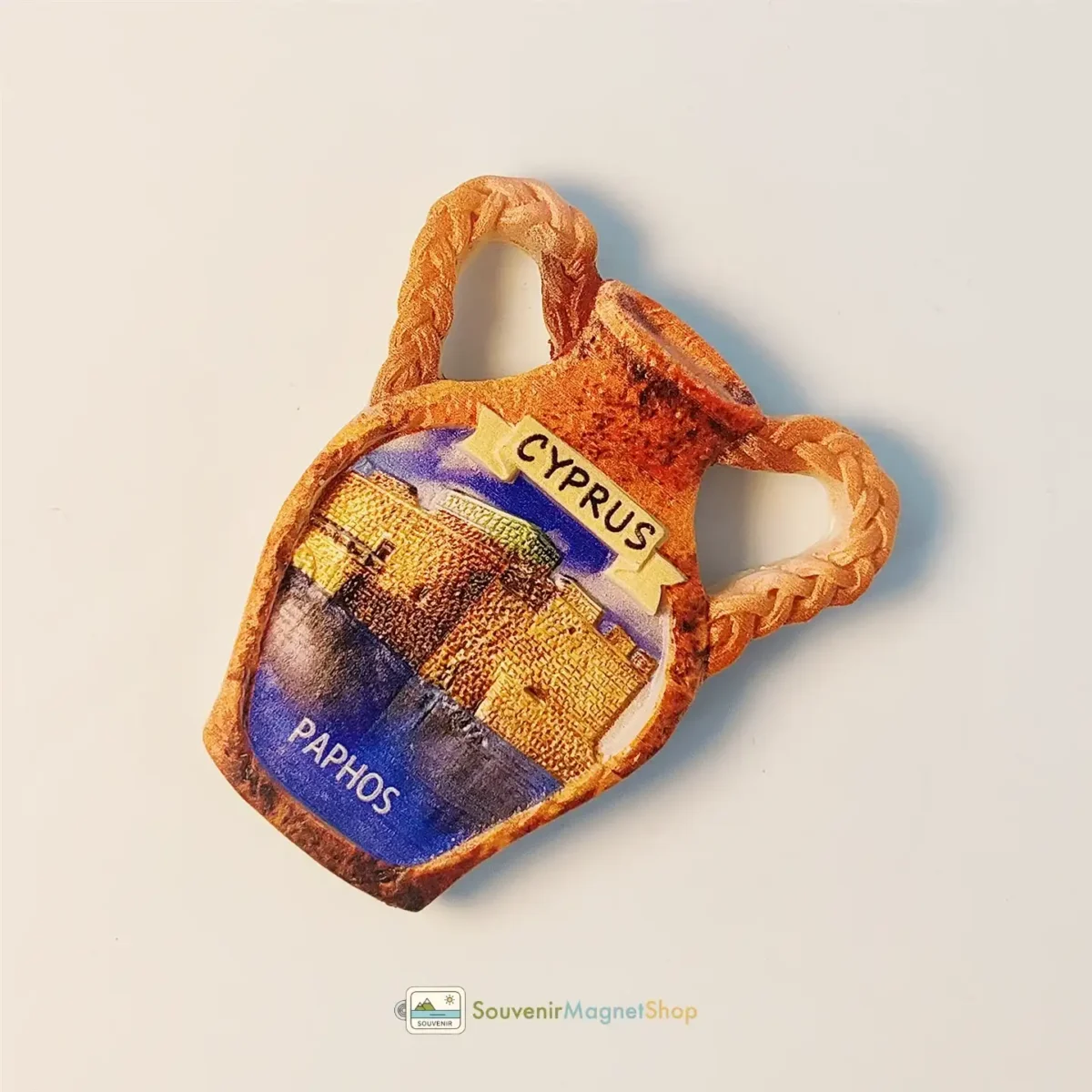 Cyprus Paphos Castle amphora fridge magnet right view