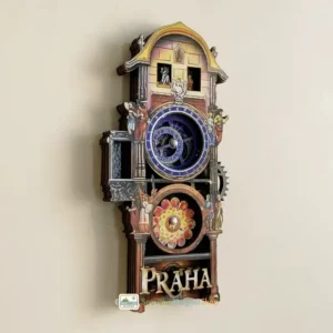 Czech Republic Prague Astronomical Clock fridge magnet right view.