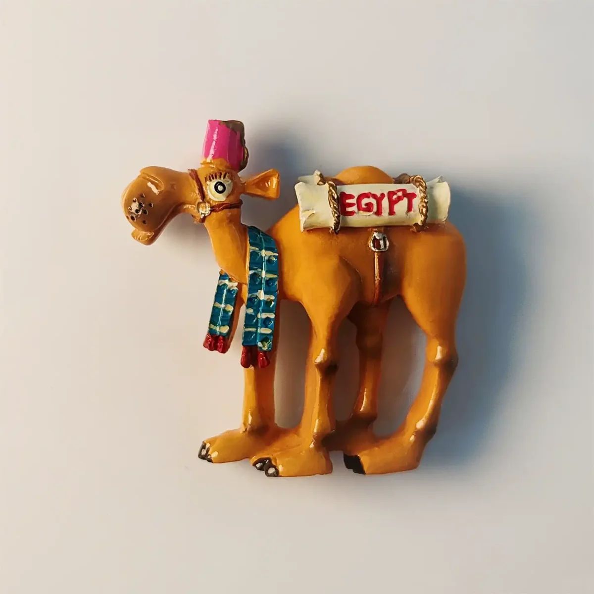 Egypt creative scarf camel fridge magnet front view.