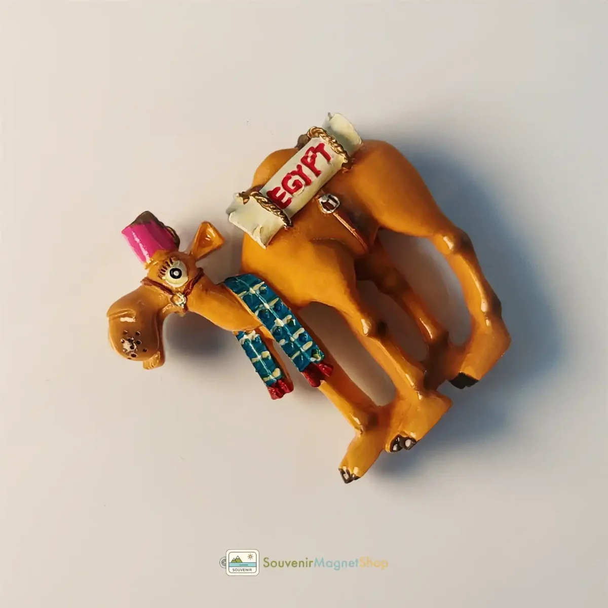 Egypt creative scarf camel fridge magnet left view.