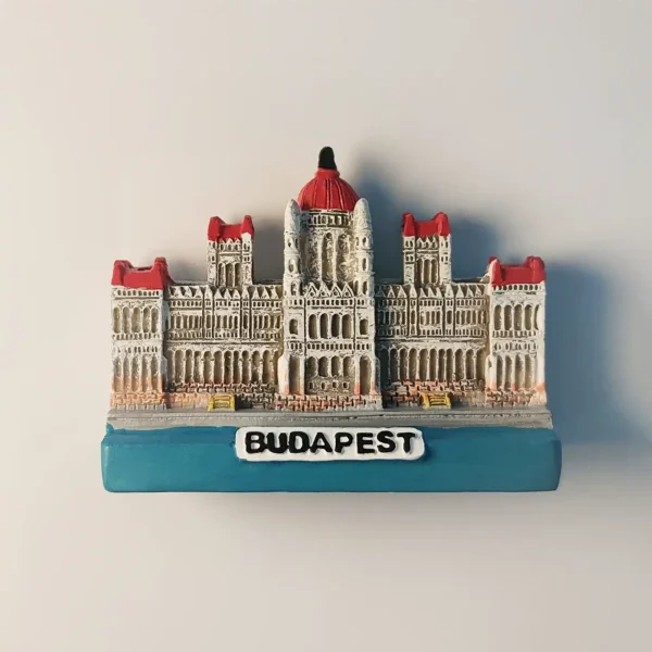Hungary Budapest Parliament Building fridge magnet front view.