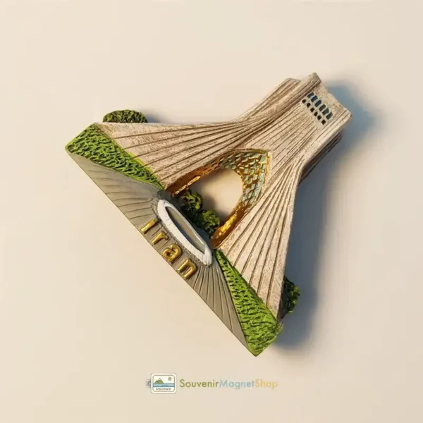 Iran Tehran Azadi Tower fridge magnet right view.