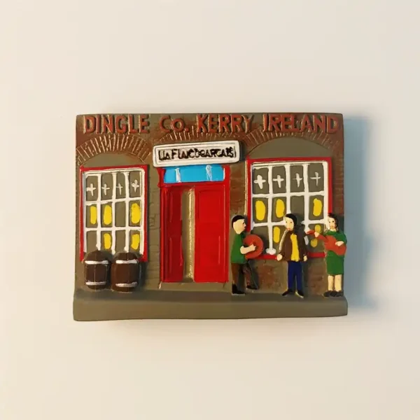 Ireland Dingle pub fridge magnet front view.