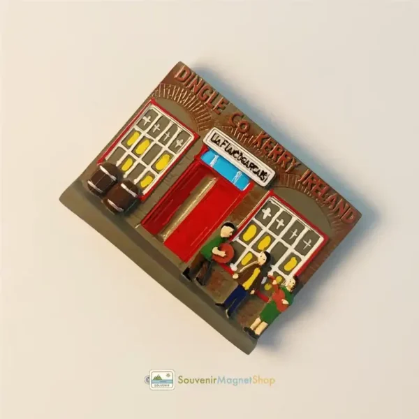 Ireland Dingle pub fridge magnet right side view.