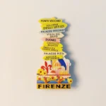 taly Florence landmark signpost fridge magnet front view