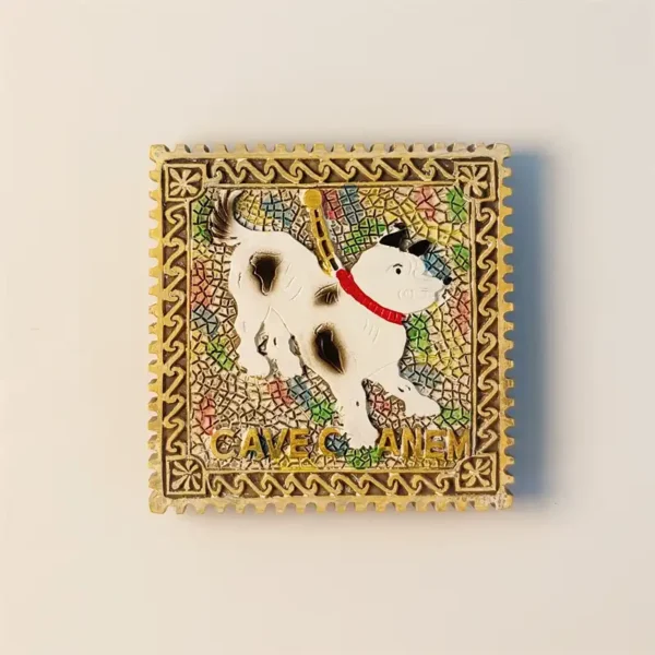 Italy Rome Cave Canem fridge magnet front view.