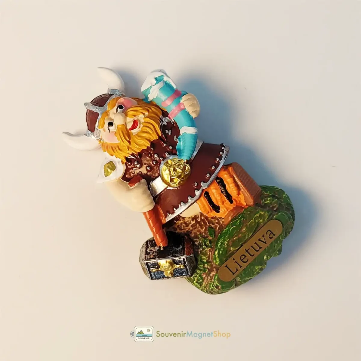 Lithuania Viking fridge magnet left view.