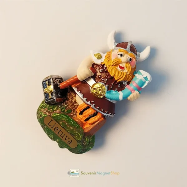 Lithuania Viking fridge magnet right view.