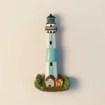 Maldives lighthouse restaurant fridge magnet front view.