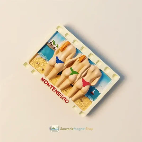 Montenegro swimsuit film fridge magnet right view.