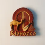 Morocco archway and camel fridge magnet front view.
