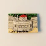 Portugal Luso landmark fridge magnet front view.