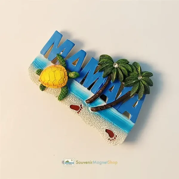 Romania Mamaia Beach fridge magnet right view.