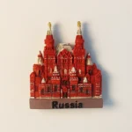 Russia Moscow Red Square fridge magnet front view.