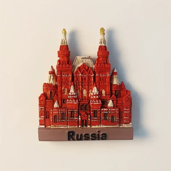 Russia Moscow Red Square fridge magnet front view.
