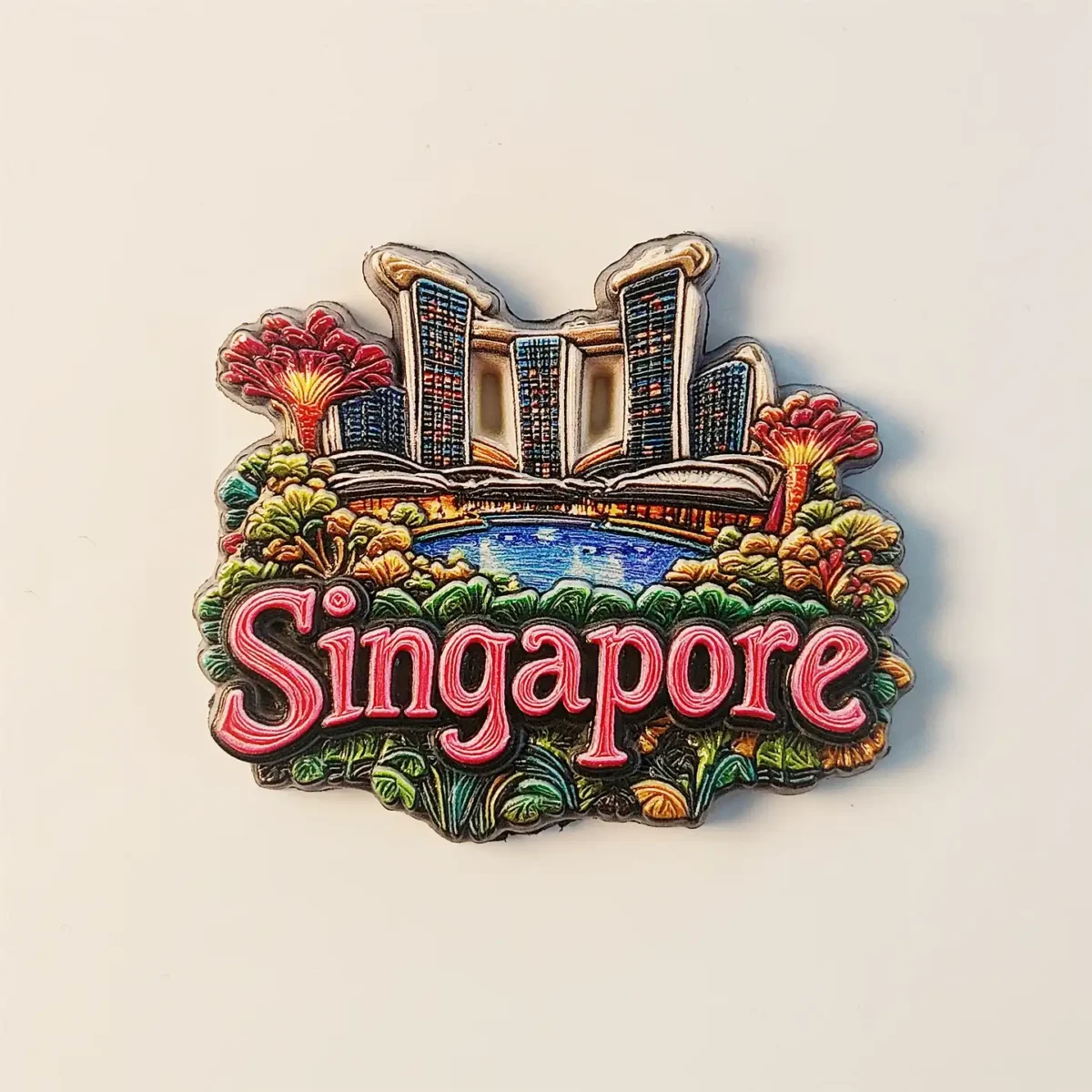 Singapore Marina Bay Sands fridge magnet front view