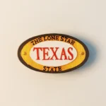 Texas The Lone Star State fridge magnet front view.