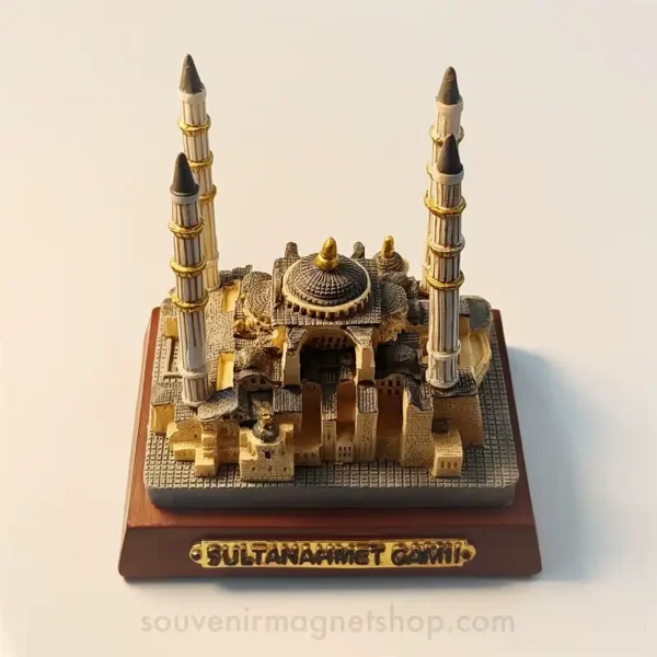 Turkey Istanbul Sultan Ahmed Mosque decorative figurine, left side view.