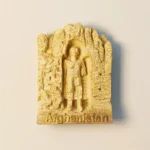 Afghanistan Buddhas of Bamiyan fridge magnet front view.