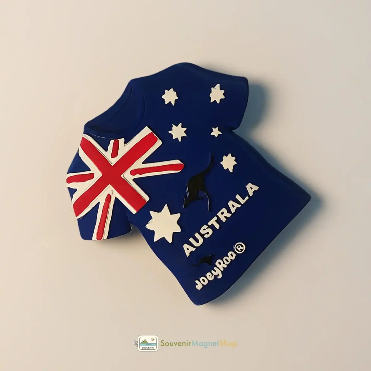Australia flag T-shirt fridge magnet left view