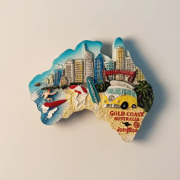 Australia Gold Coast Surfers Paradise fridge magnet front view