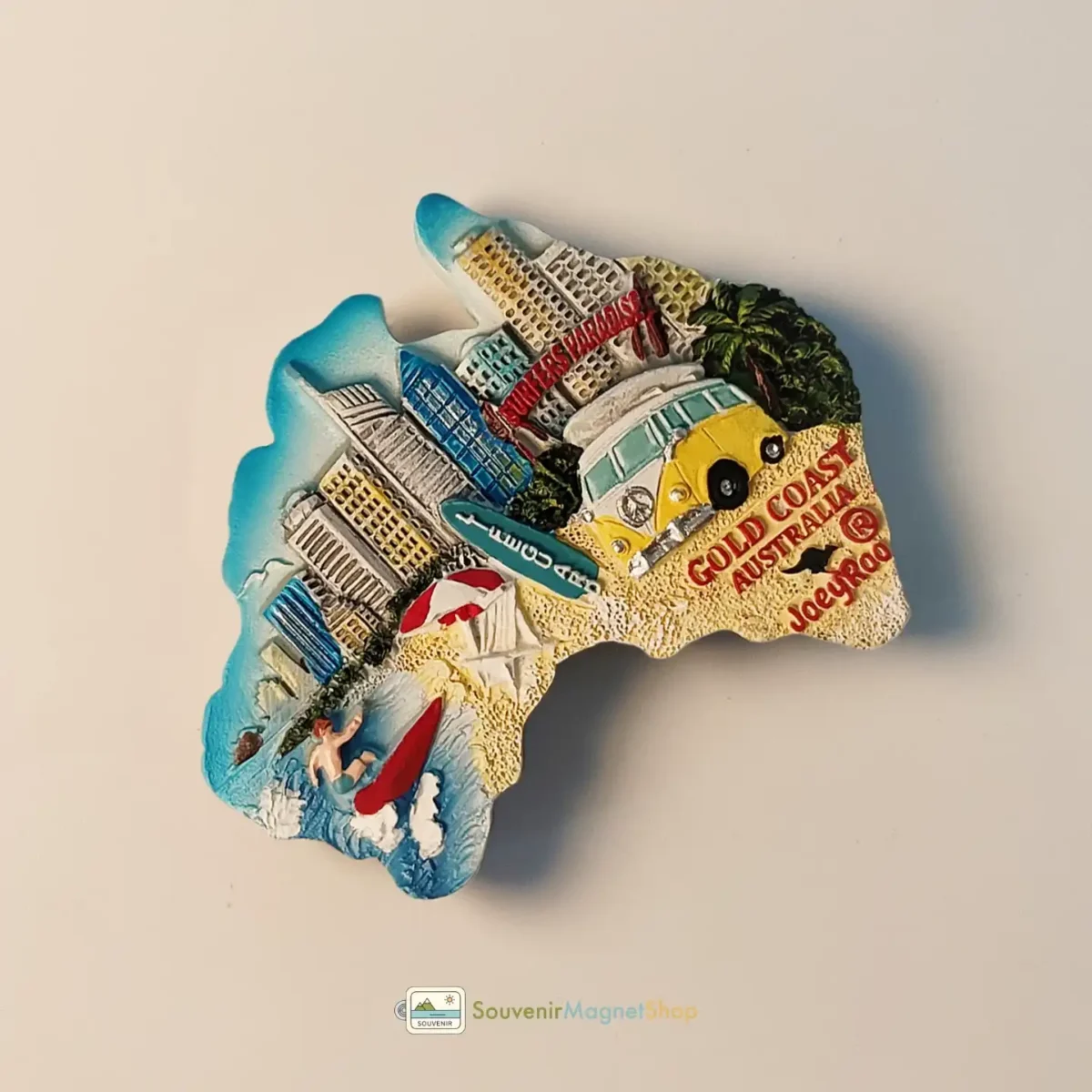 Australia Gold Coast Surfers Paradise fridge magnet left view