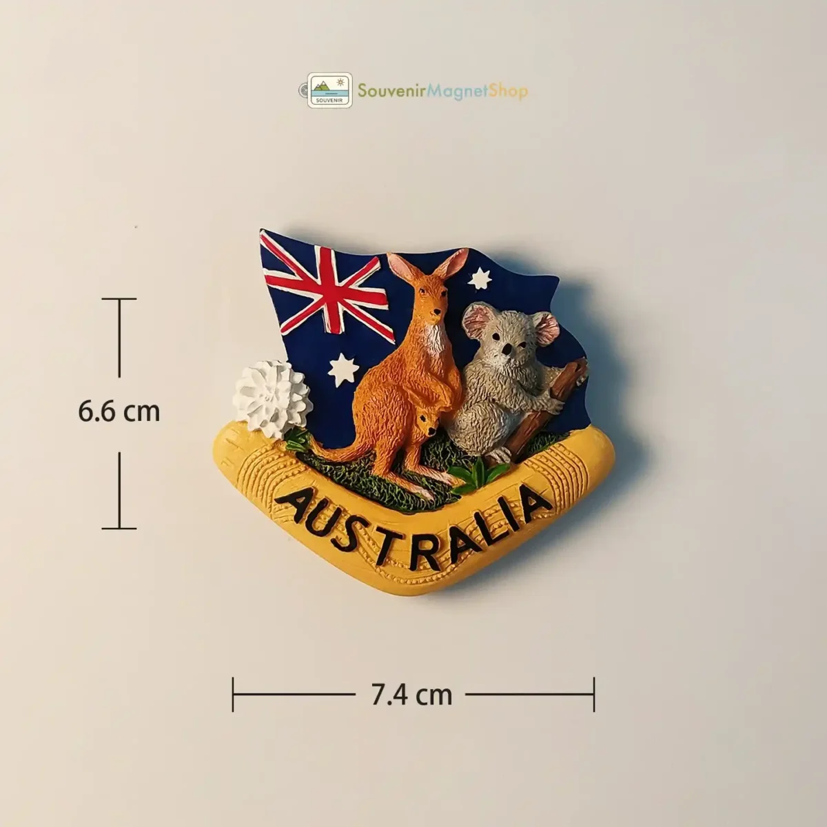 Australia koala kangaroo flag boomerang fridge magnet size view