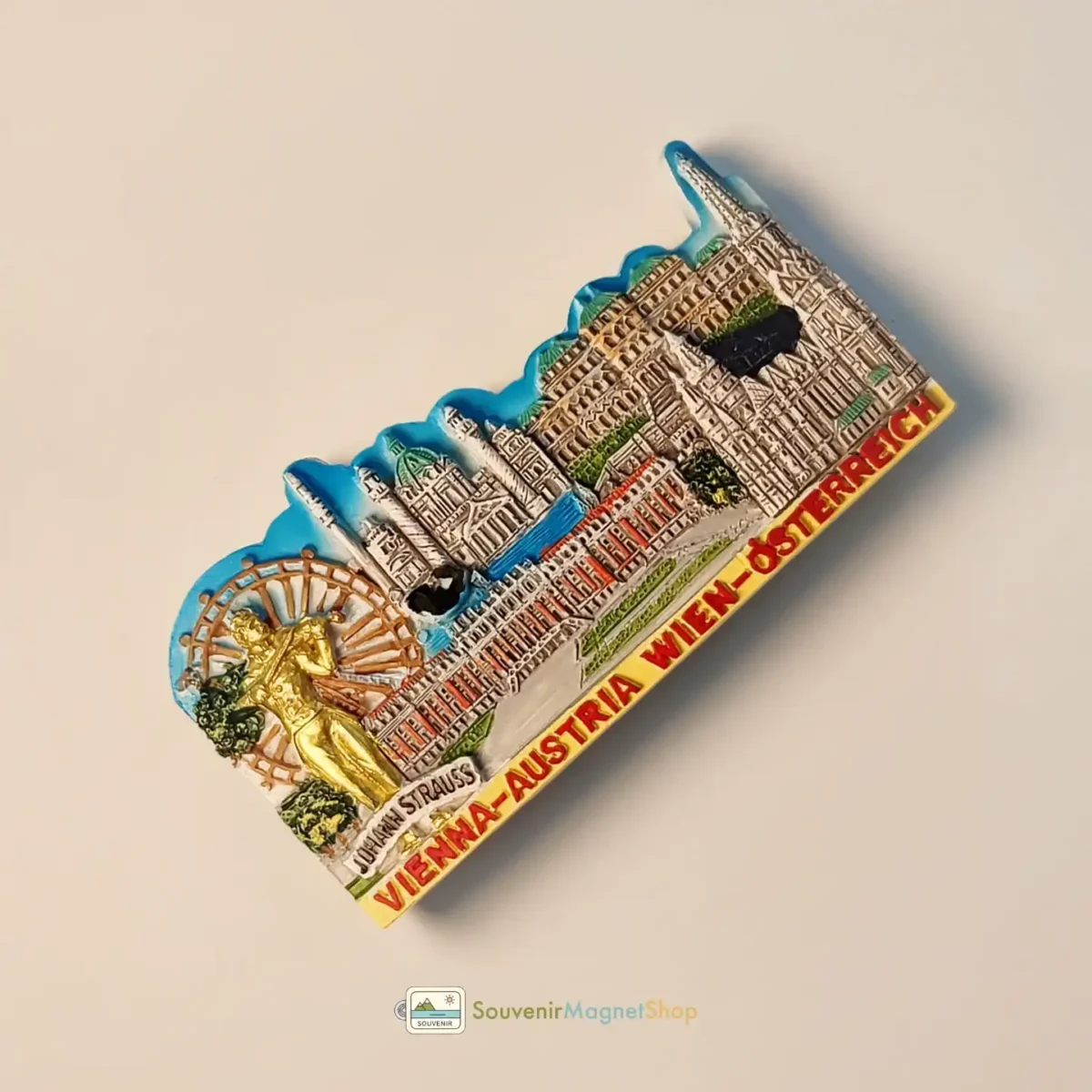 Austria Vienna landmark buildings fridge magnet angled view