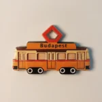 Budapest tram fridge magnet front view