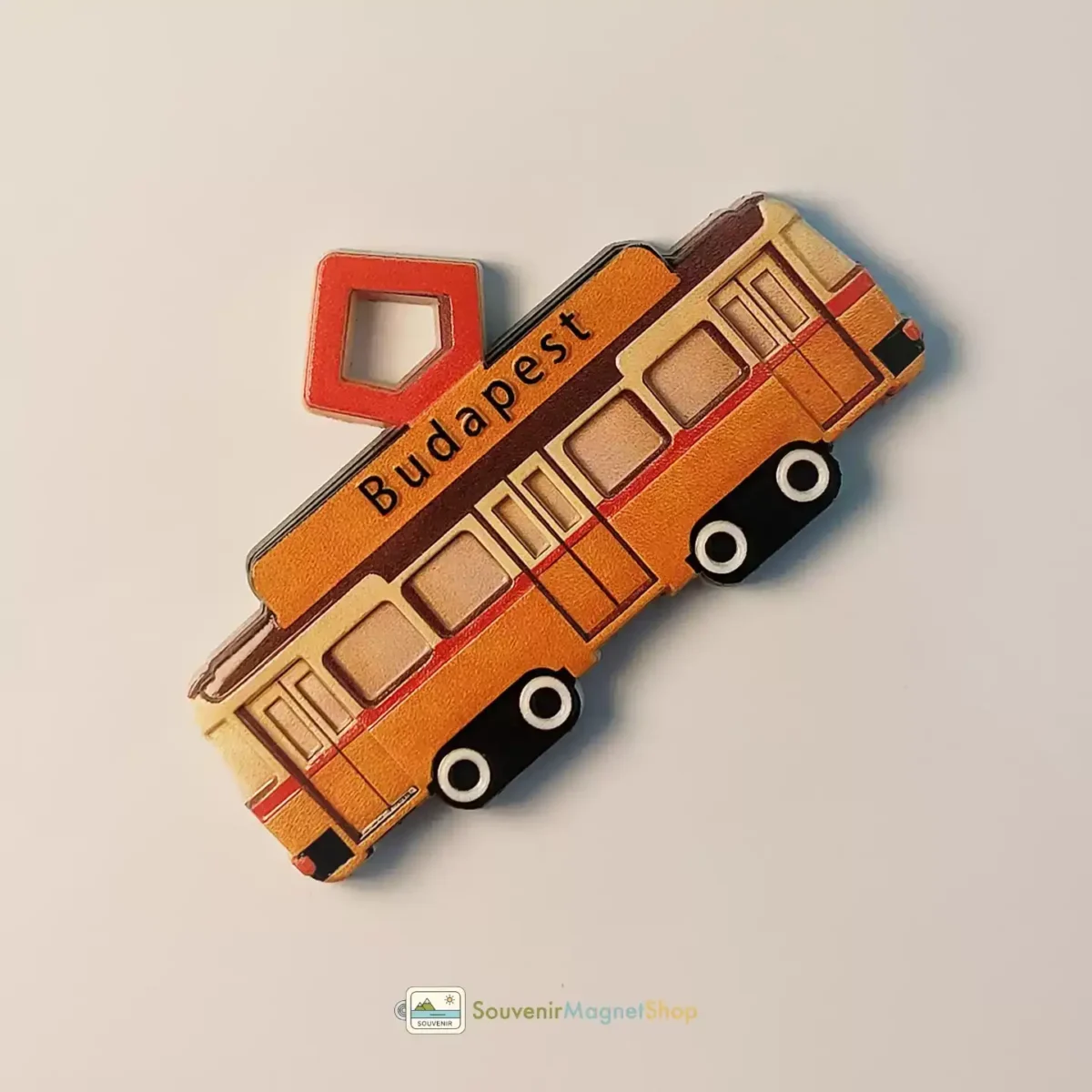 Budapest tram fridge magnet left view