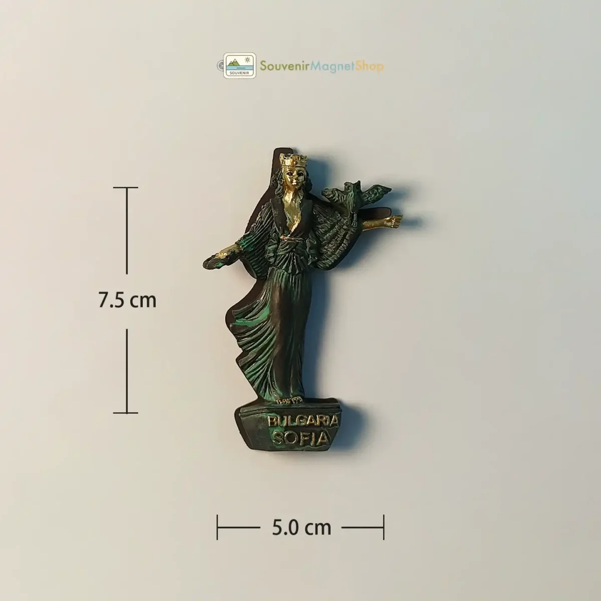 Bulgaria Sofia Saint Sofia Statue fridge magnet size view