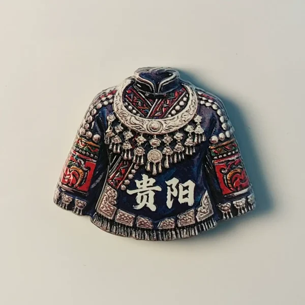 China Guiyang Miao costume fridge magnet front view