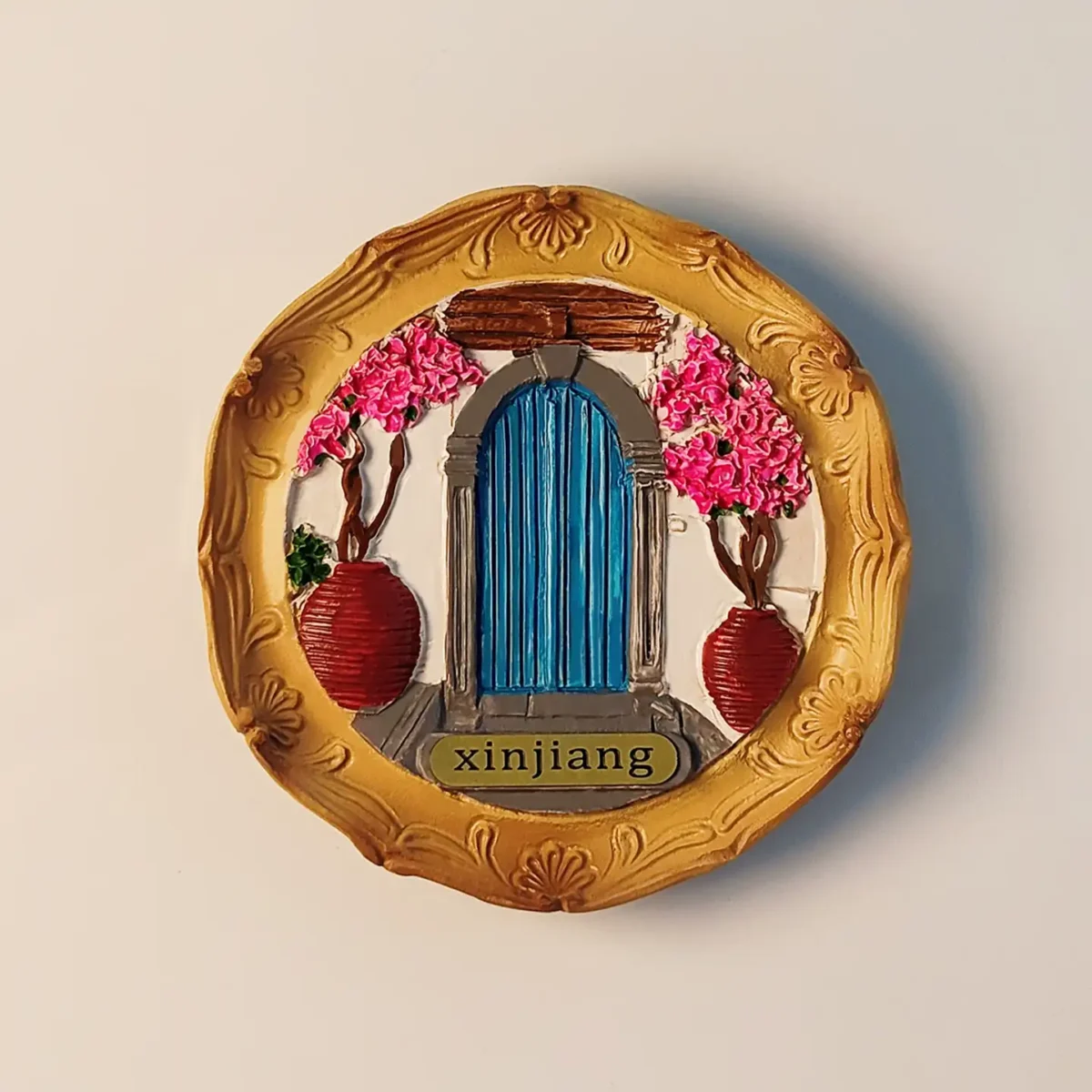 China Kashgar traditional house fridge magnet front view