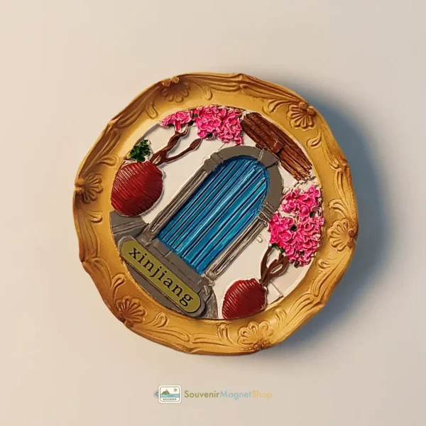 China Kashgar traditional house fridge magnet right view