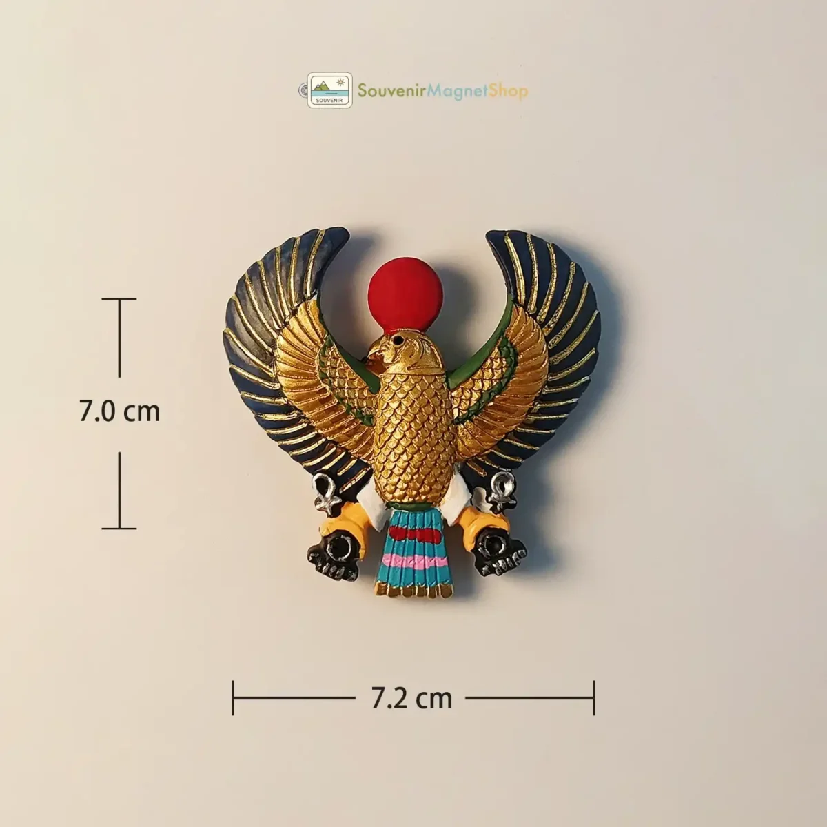 Egypt Horus God fridge magnet size view