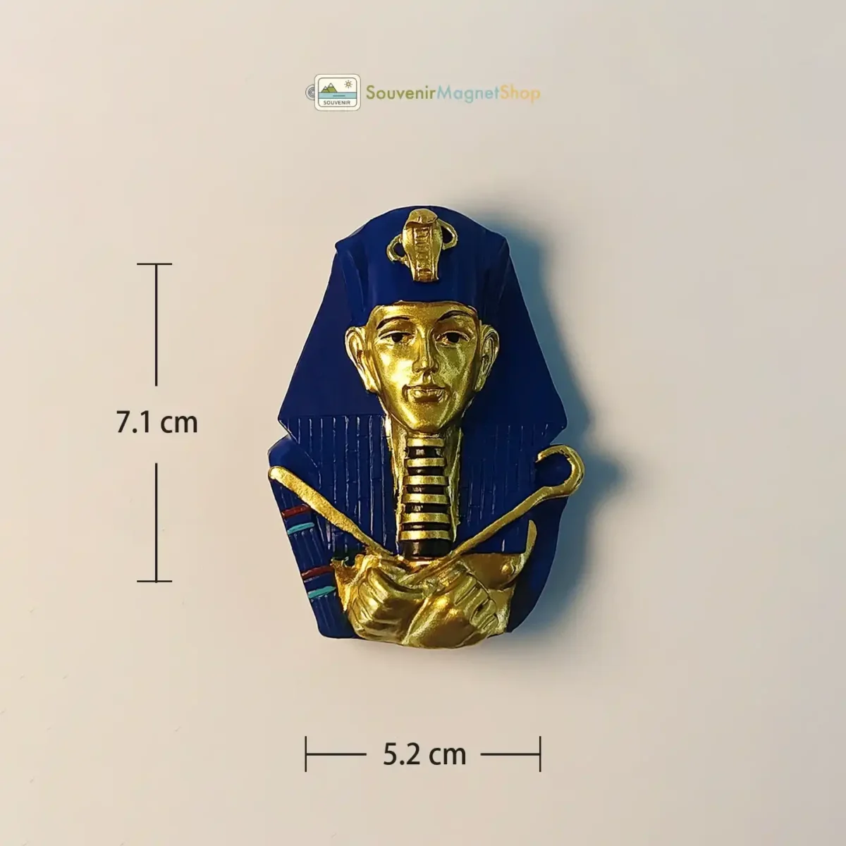 Egypt Pharaoh Tutankhamun fridge magnet size view