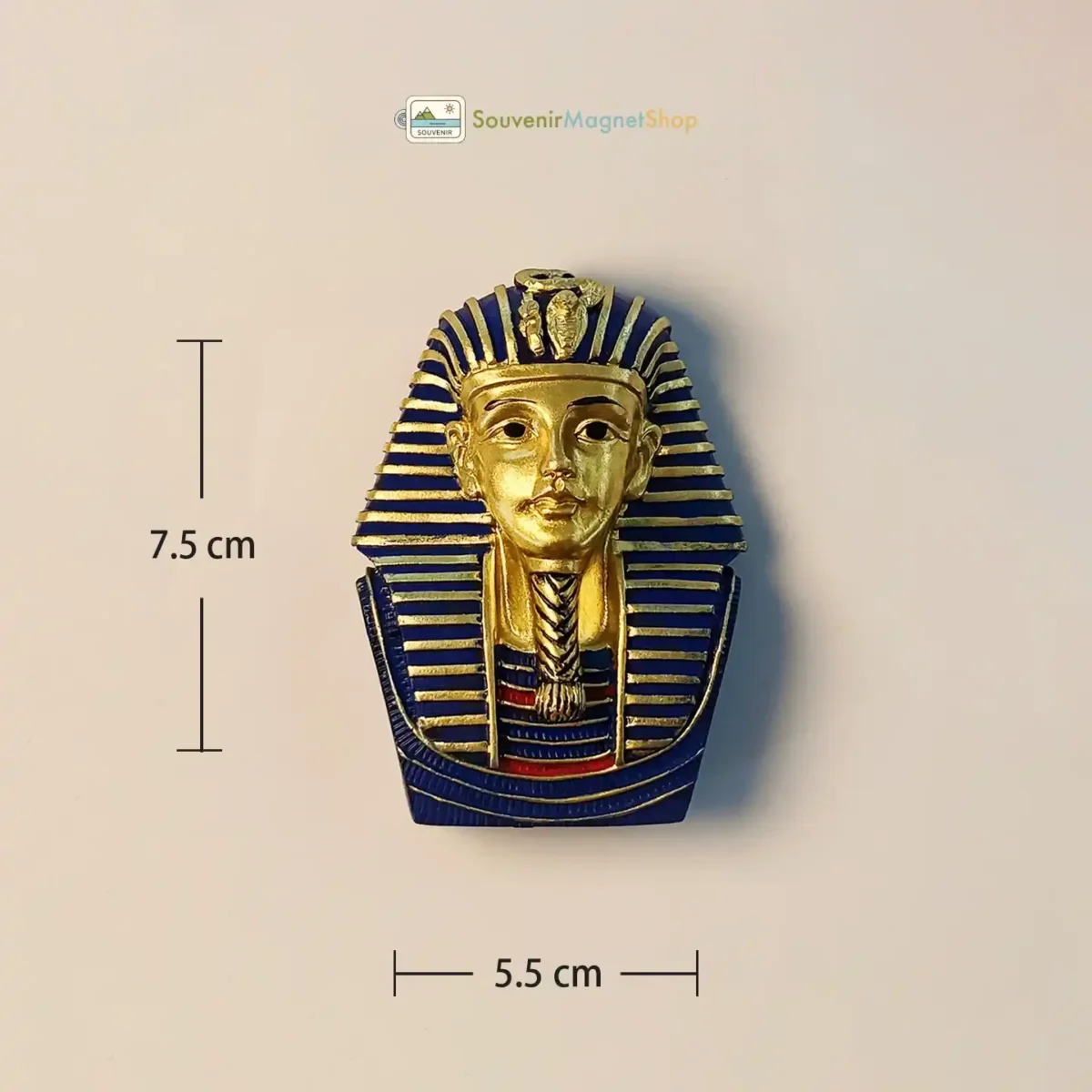 Egypt Tutankhamun Pharaoh Mask fridge magnet size view